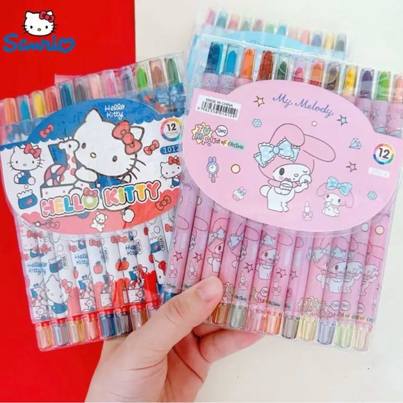 Sanrio HELLO KITTY AND FRIENDS 12-Color Rotating Crayon Set - Picture 7 of 10